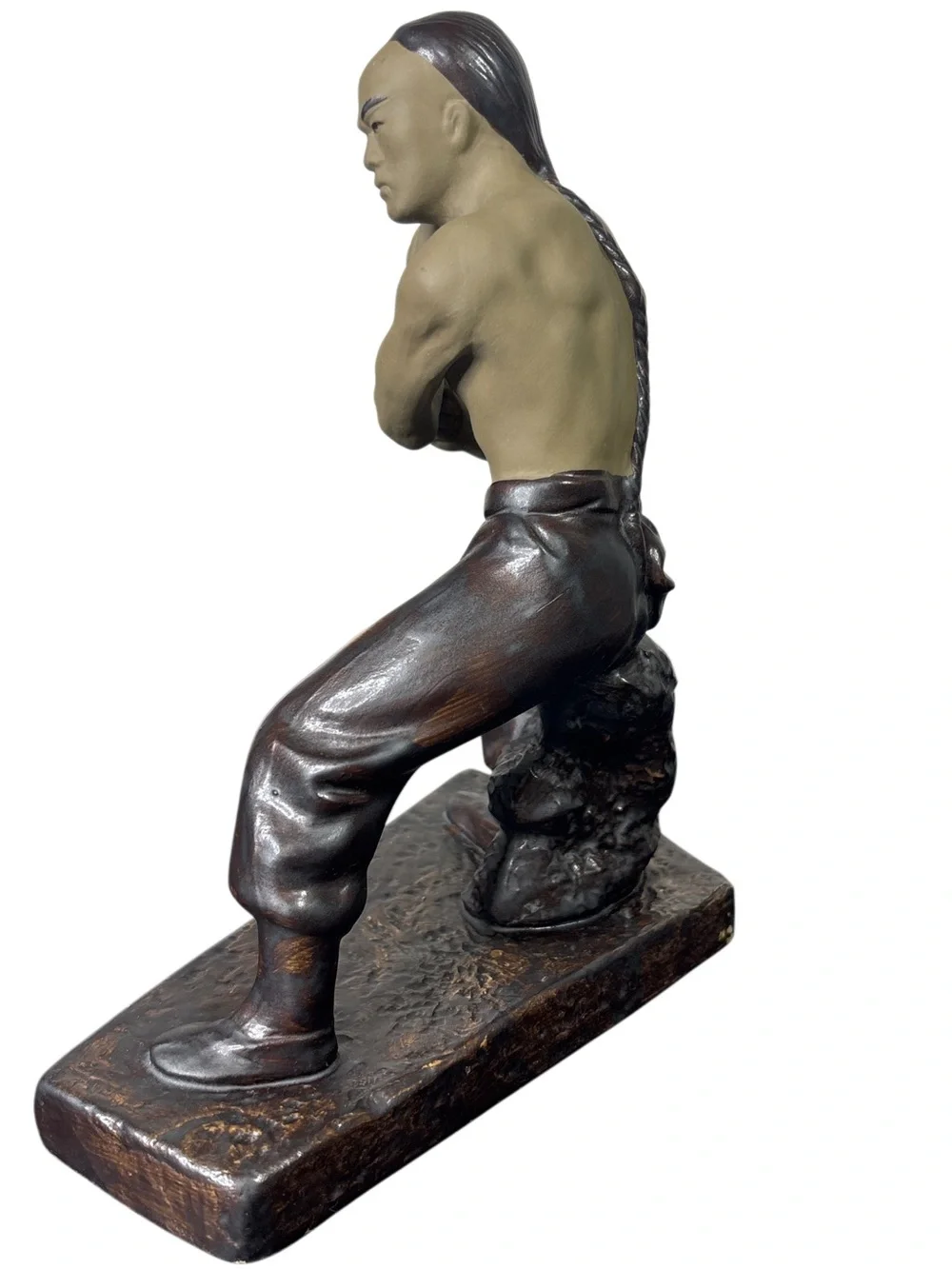 Vintage Chinese Shiwan mudman kung fu figurine. #22